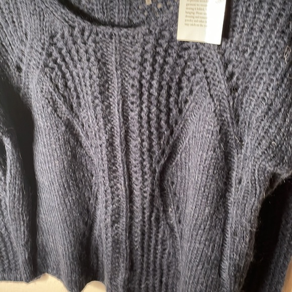 Soft surroundings women’s blue mohair blend knitted sweater in size large, tag - Picture 11 of 11